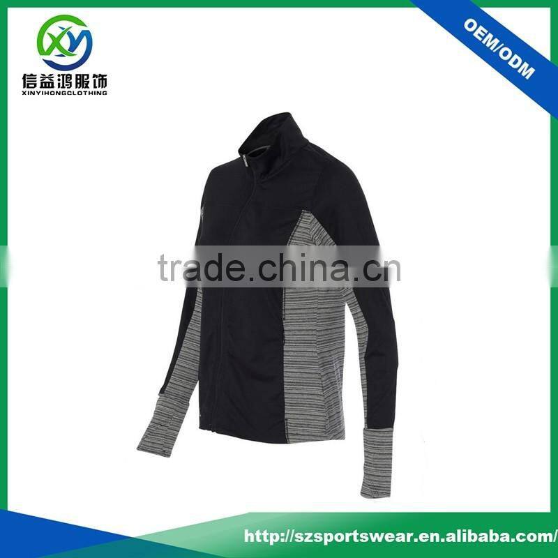 Hot sale sublimation full zip women hoody jacket with long cuff