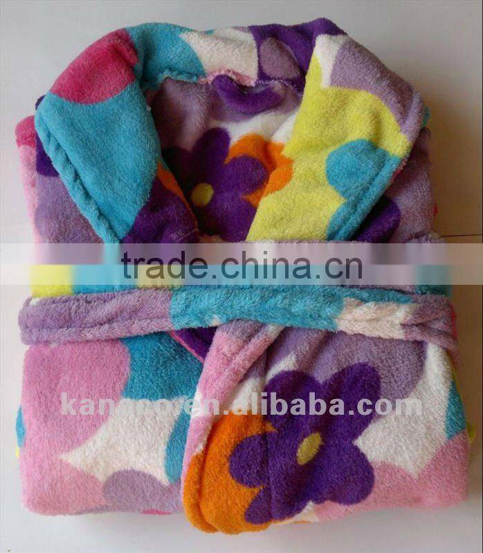 children's colorful 100% polyester robes sleeping robe cheap robes