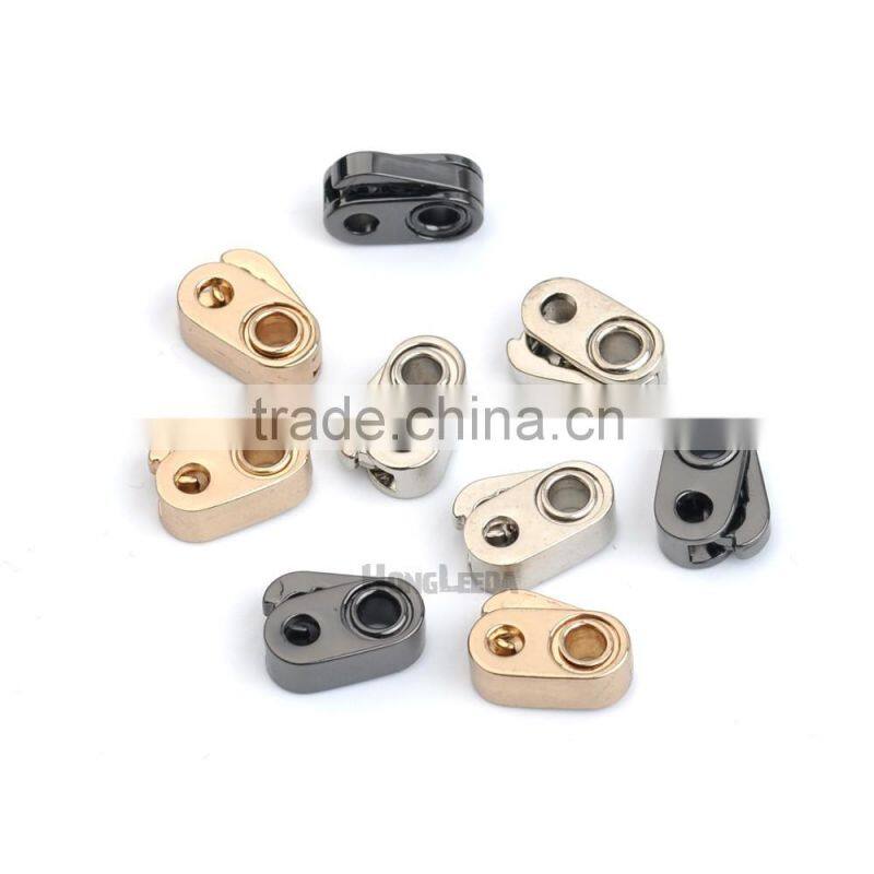 Metal alloy stoppers toggle cord locks Drawstring lock one holes for 3mm 4mm cord STP-022