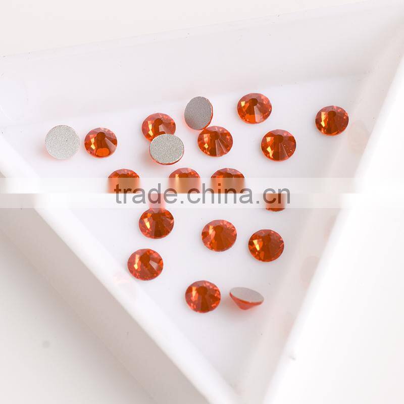 orange diamond drill flat back nail art rhinestones for nail salon