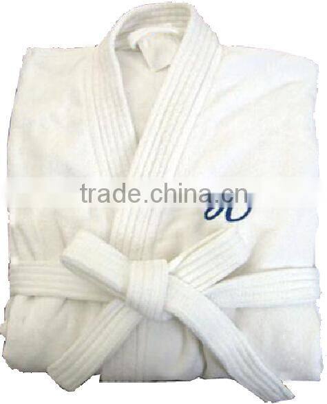 100% cotton velour hotel bathrobe