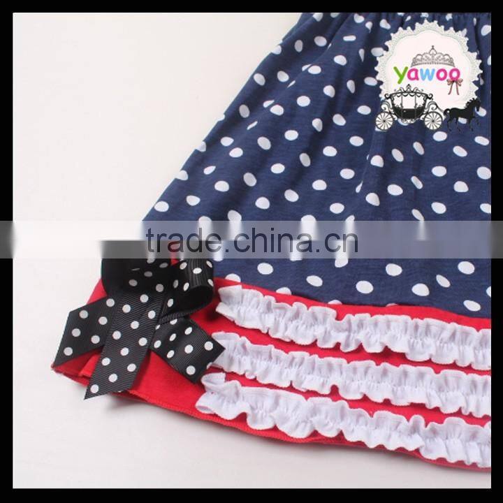 Yawoo 2016 latest navy polka dots july 4th smocked dress designs teenage girls