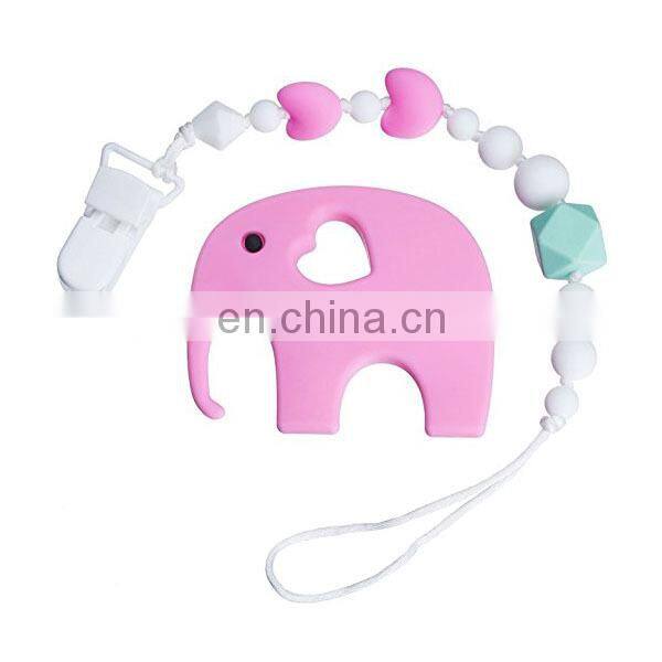 Cute Bear Shape Silicone Baby Teether Baby Pacifier Clip NursIng Toys