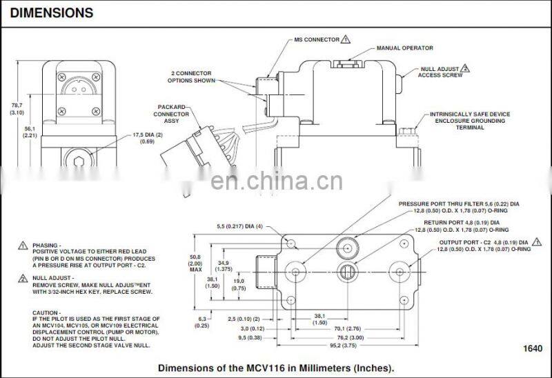 Sauer Danfoss MCV MCV116 series MCV116A3201 MCV116A3203 MCV116A3204 Hydraulic control valve SANY