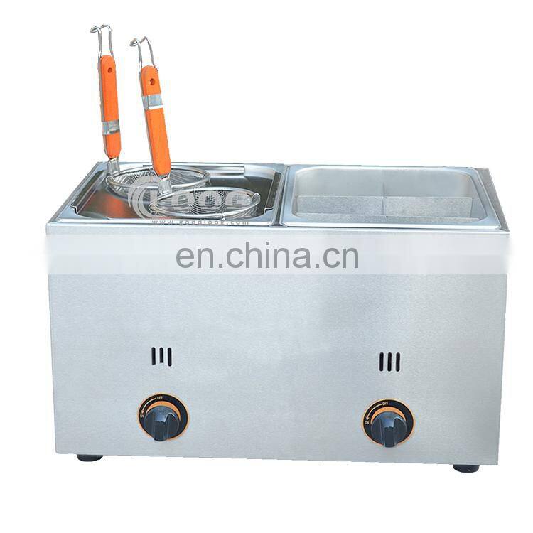 Heavy Duty High Efficiency 6 Grid Gas Oden Maker with Pasta Cooker Free Shipping