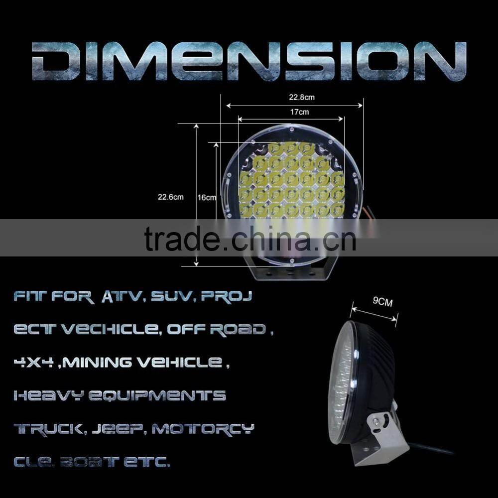 9inch LED Portable Work light 12V 185W For Offroad Truck Car ATV SUV Jeep Boat 4wd ATV Auxiliary Driving Lamp