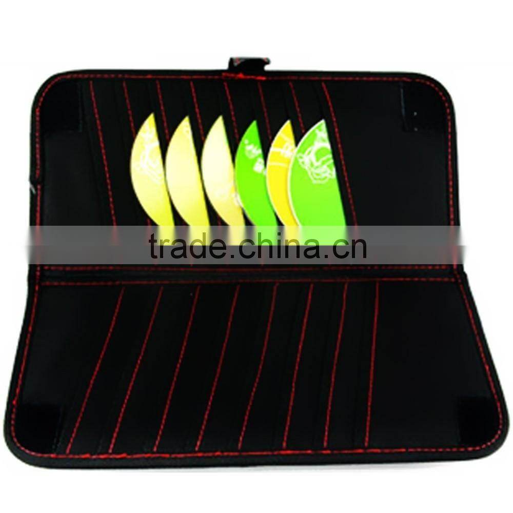 New Double-Deck Auto Car Visor CD/DVD Bag Storage Holder/Tissue Bag,Red+Black