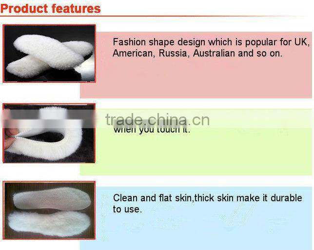 Factory price warm sheepskin shoe insole