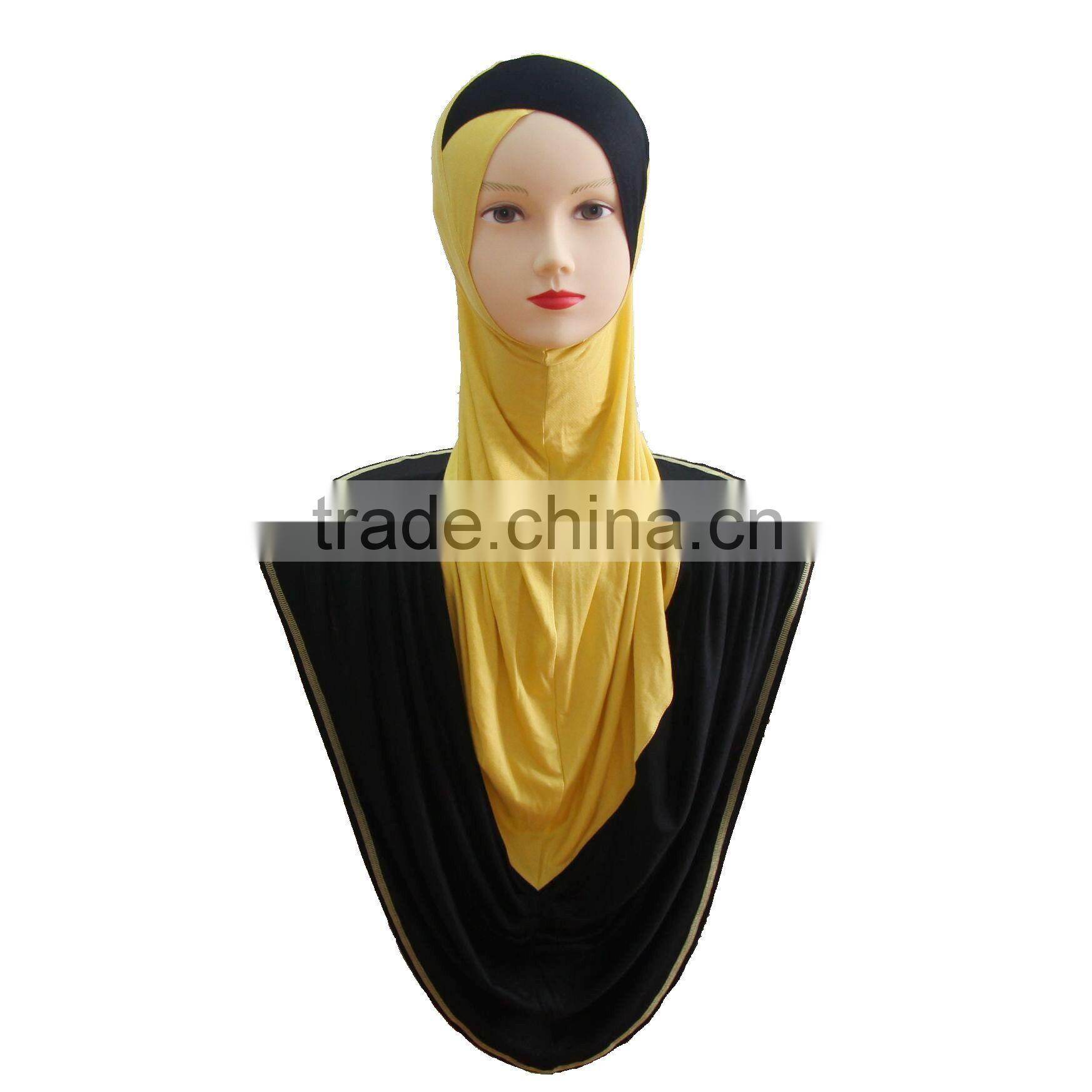 Newest Plain crossover HOT COTTON islamic scarf hijab BIG LONG MUSLIM one piece HIJAB