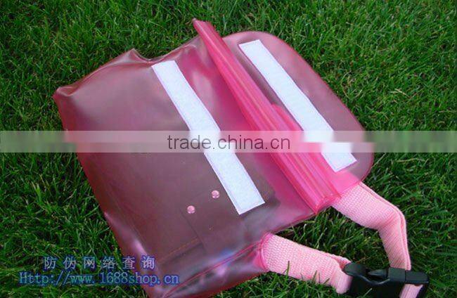 Plastic waterproof running waist bag pvc waterproof waist pack dry bag factory