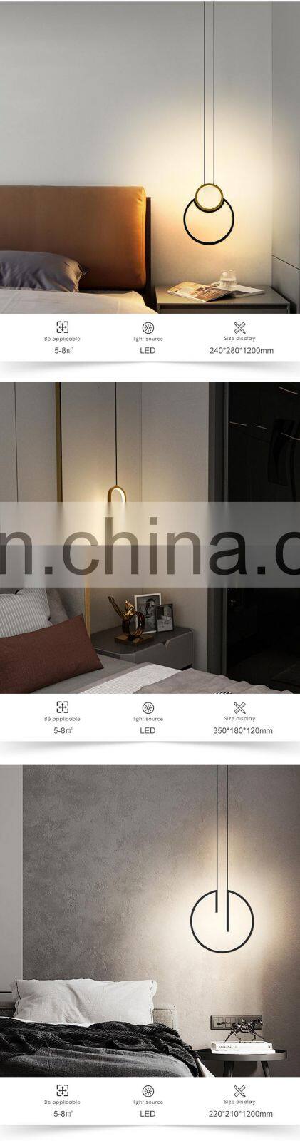 Indoor Decoration Chandelier Bedroom Hotel Cafe Aluminum Acrylic Modern LED Chandelier Lamp