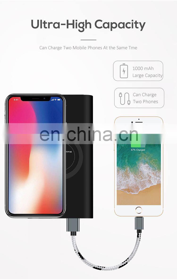 Universal Portable 10w Qi Power Bank for Xiaomi Universal vivo Wireless Charger