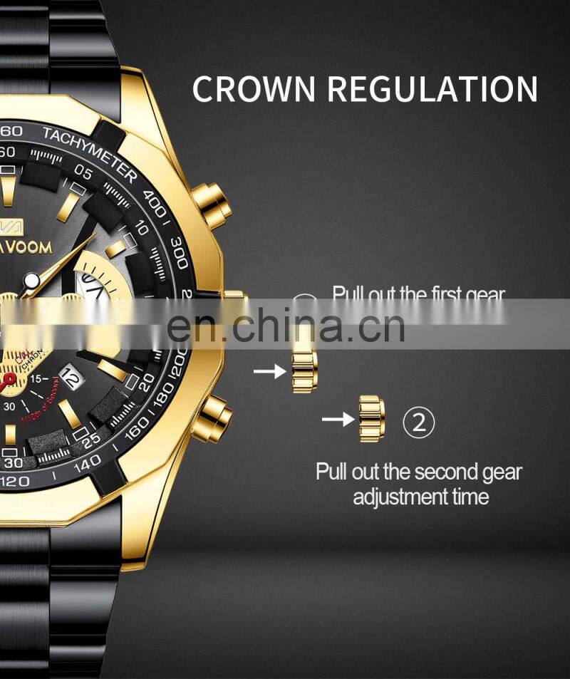 VA VA VOOM 238 New hot sale Quartz watch for men Stainless Steel Luxury Men Watch