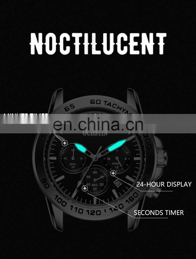 Ochstin 6117B Fashionable Nylon Quartz Watches Waterproof Chrono New Casual Wristwatch Mens