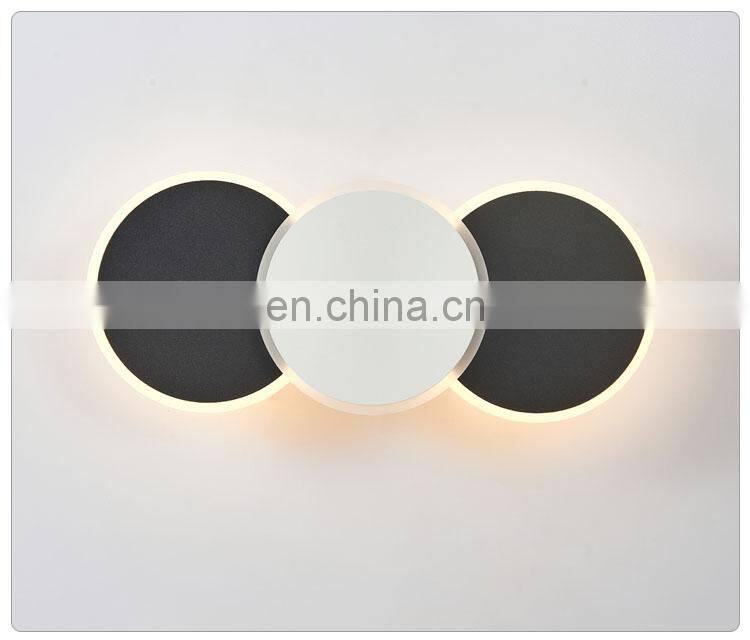 Factory Price Scones Corner Simple Aluminum Hotel Nordic Modern Round Shape Art Wall Light For House Decoration
