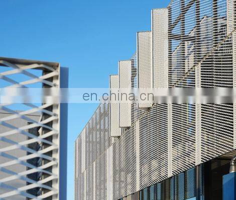 Aluminum curtain wall by expanded metal mesh with factory price