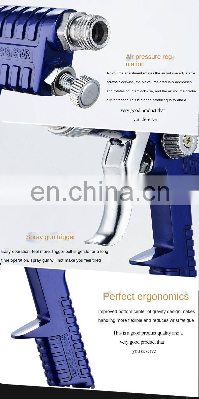 1.4mm/1.7mm/2.0mm Nozzle HVLP H827 Professional Mini Paint Spray Gun Airbrush For Painting Car Aerograph Pneumatic Gun