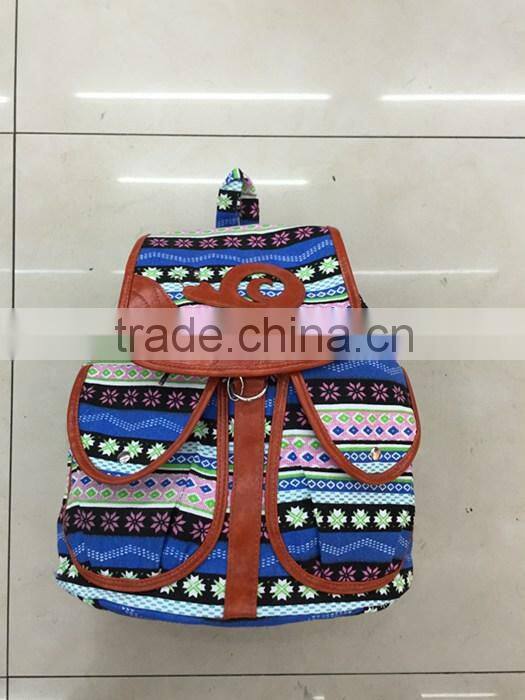 Flower image printed China school bag backpacks