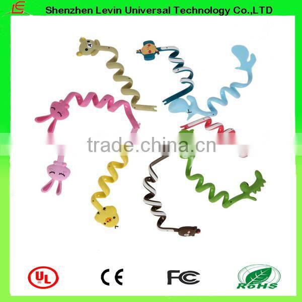Factory Cheap Price Wholesale Lovely Wire Cartoon Data Cable
