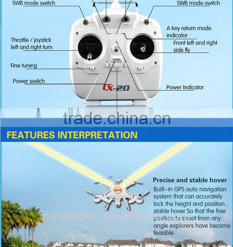 http://www.china.cn parrot drone with GPS professional AUTO-Pathfinder GPS Control quadcopter