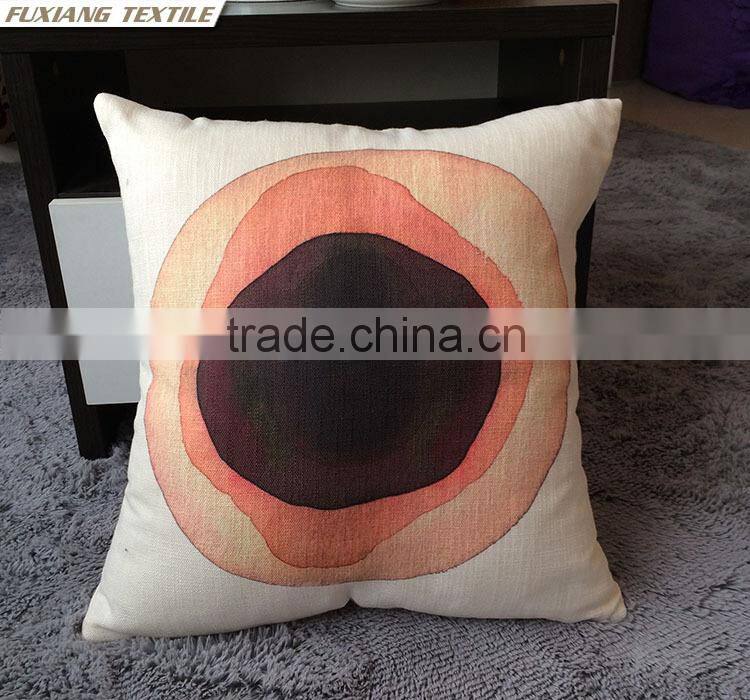 faux linen digital print pillow cushion