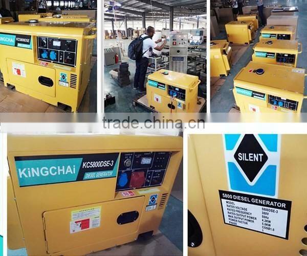 Good Price Soundproof 3phase Portable Diesel Generator 5KW With Large Tank