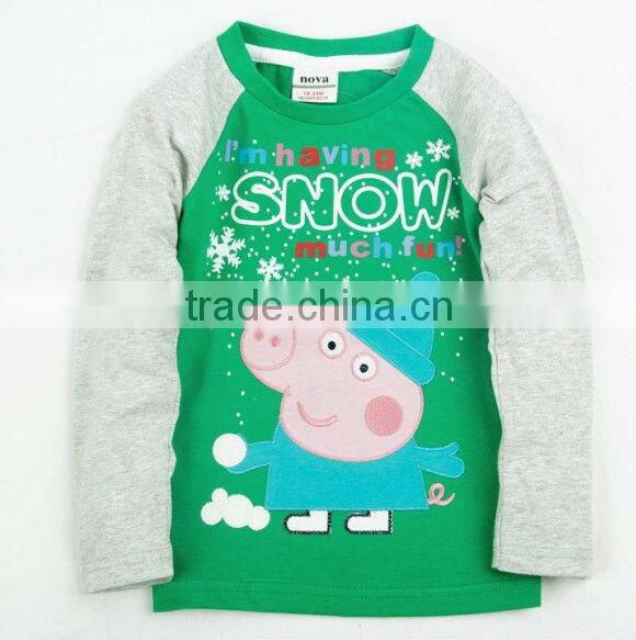 Latest Pink Cartoon Flower Pattern Kids Long Sleeves Clothing