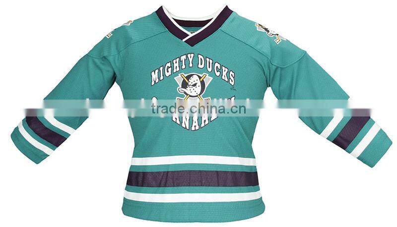 2016 OEM custom children hockey jersey with great price