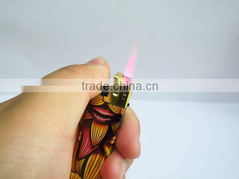 new design novelty plastic wrap paper refillable electronic cigarette lighter
