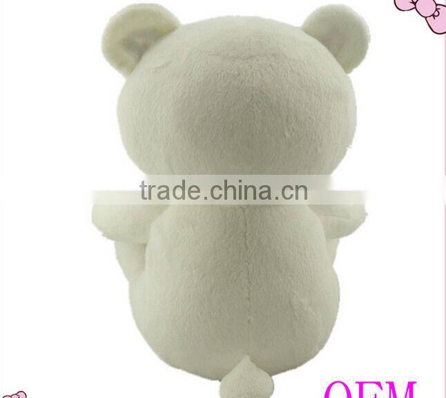 White stuffed plush teddy bear toy for valentine, Plush teddy bear with red heart