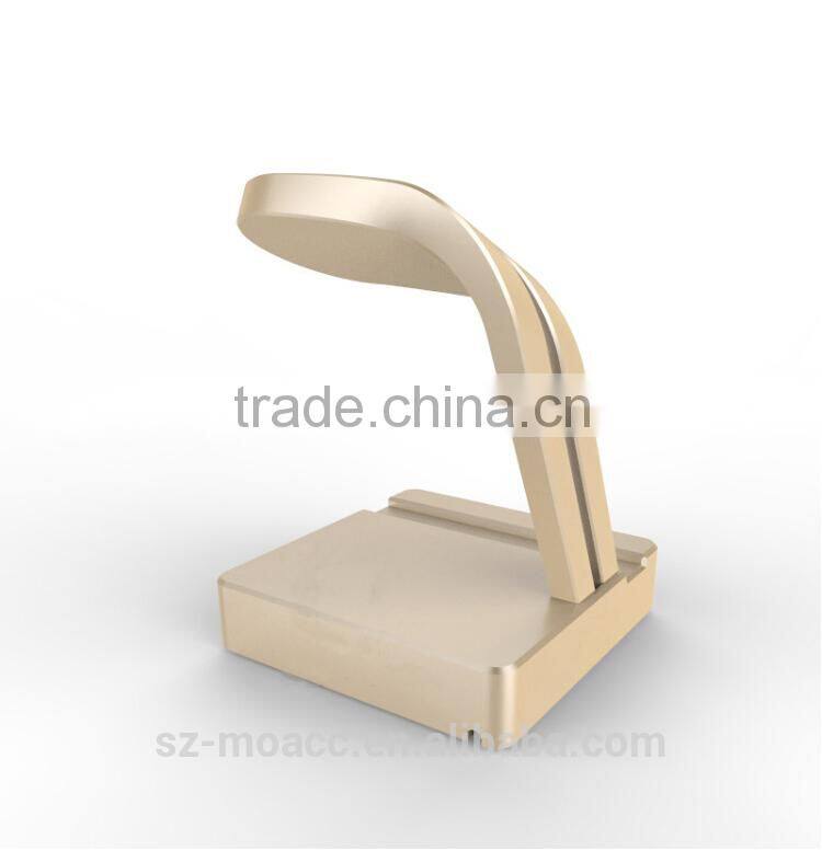 2015 New design high quality Aluminium Alloy Watch stand for apple watch,2 in 1 stand for Apple Watch 38/42mm