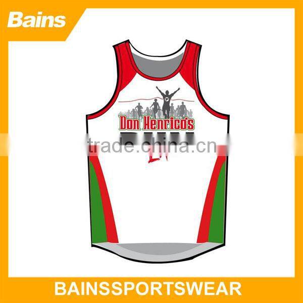 wholesale running wear/custom running wear/sports singlets