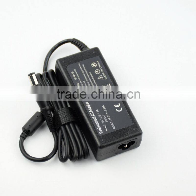 China supply factory price 65w ac dc switching laptop adapter for Dell 19.5v 3.34a laptop charger