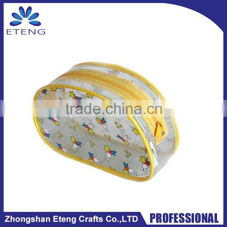 Cheap custom clear plastic cosmetic bags,high quality transparent costmetic bag