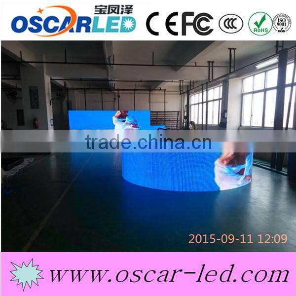 HD P6mm arc curve advertising video LED display Hot sale led video wall display advertising LED screen curve led display board