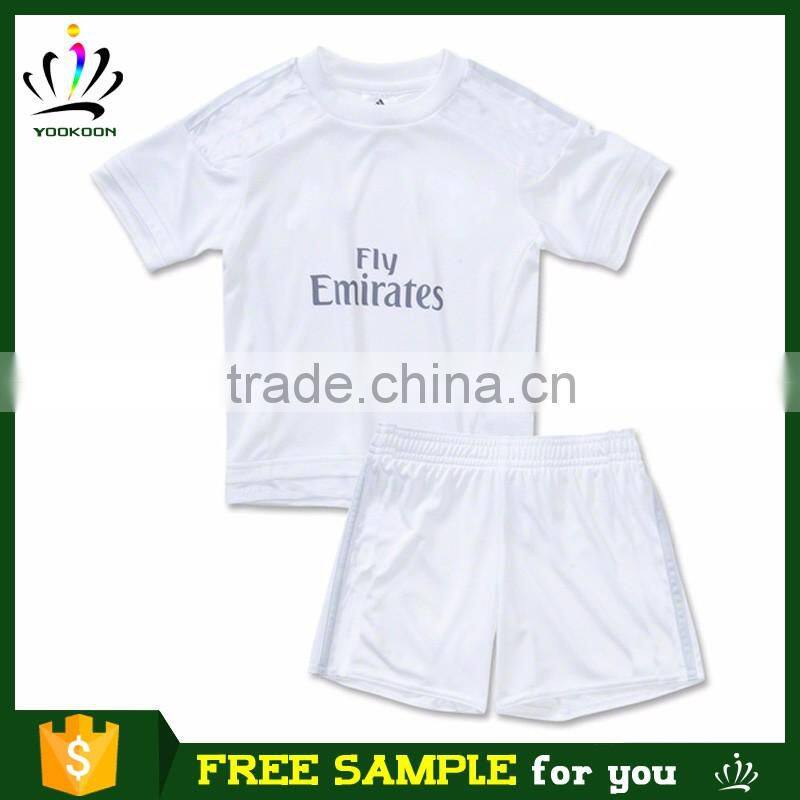 Real free sample to Euro cheap thai quality soccer uniform camisa del madrid soccer jersey for kids thai quality