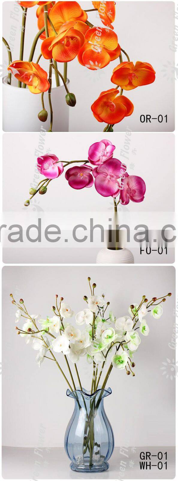 greenflower 2016 Real Touch PU Latex moth orchid artificial flowers for Wedding decrations flowers
