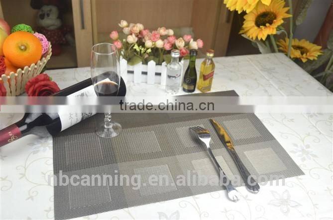 pvc plastic table placemats/pvc woven mesh placemats/woven pvc placemats for restaurants