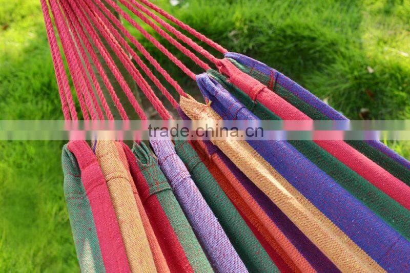 Solid outdoor leisure canvas double person hammock