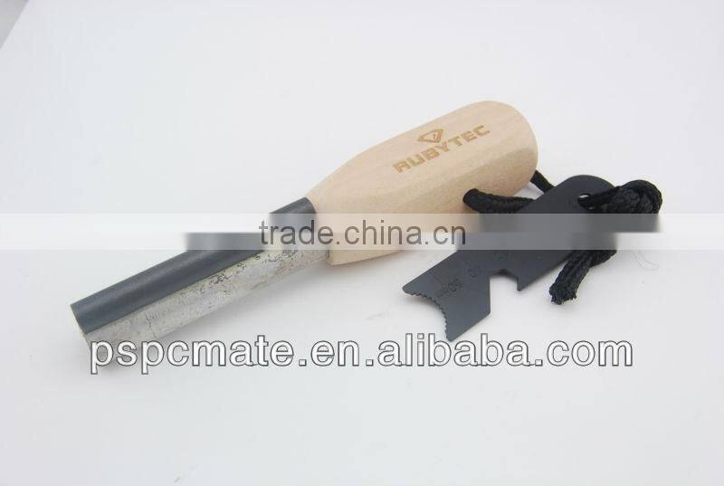 Flintstones Flint Fire Starter Lighter Kit with wooden handle