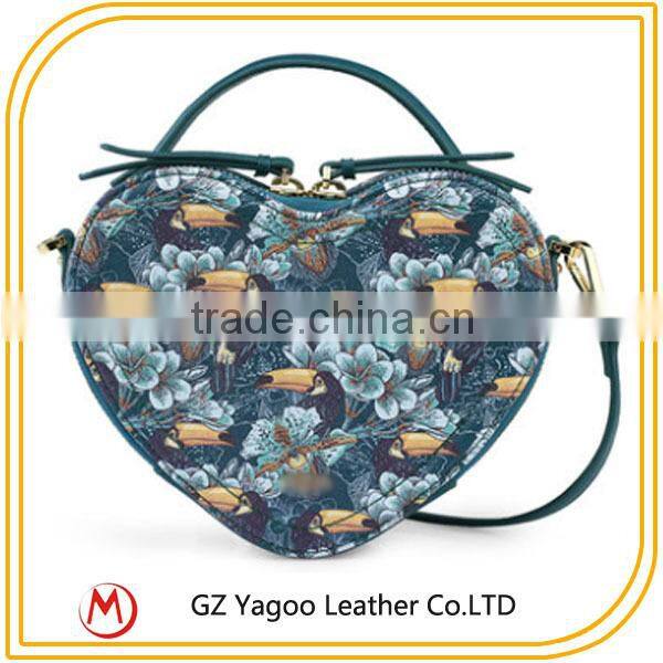 Heart Shaped PU Material Evening Bag for party