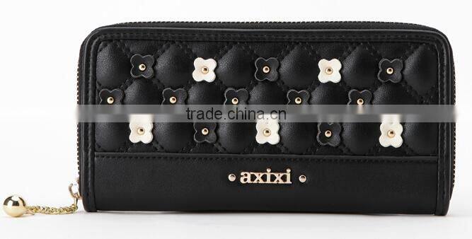 latest fashion design lozenge cross body metal long chain wallet