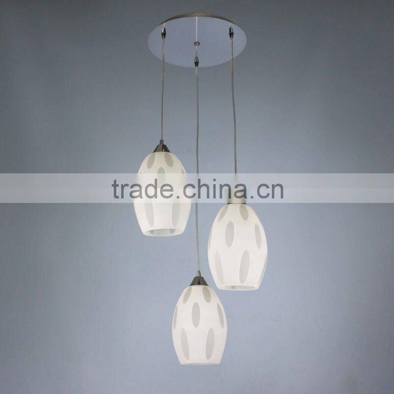 Contemporary single hanging lamp& glass pendant