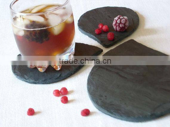 slate coaster black drink coaster bar wine coaster