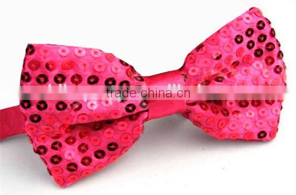 Shiny sequin bow tie