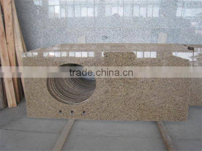 four side apron countertop, single sink