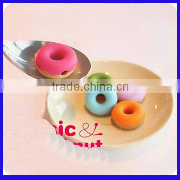Lovely doughnuts shape silicone earphone cable winder