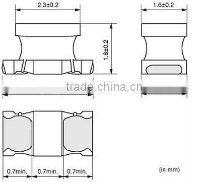 1206 100uH 80mA 15.6 ohm MuRata LQH31CN101K03L SMD Power Inductor