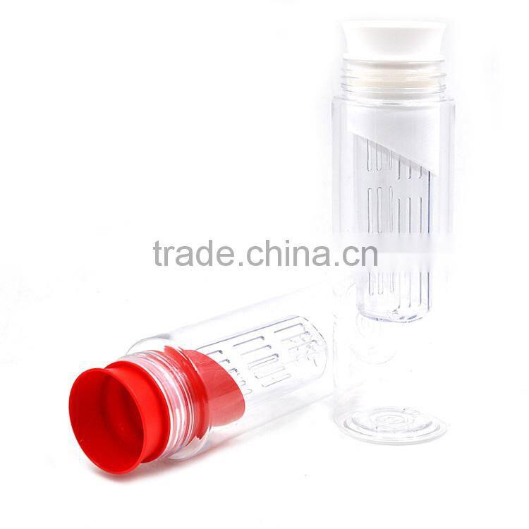 650ML Custom Logo BPA free Fruit Plastic Infuser Bottle