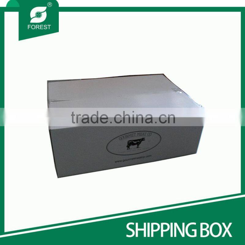 B FLUTE ECO-FRIENDLY CORRUGATED SHIPPING CARTON BOXES FOR MOVING MEATS WITH CUSTOMIZED PRINT